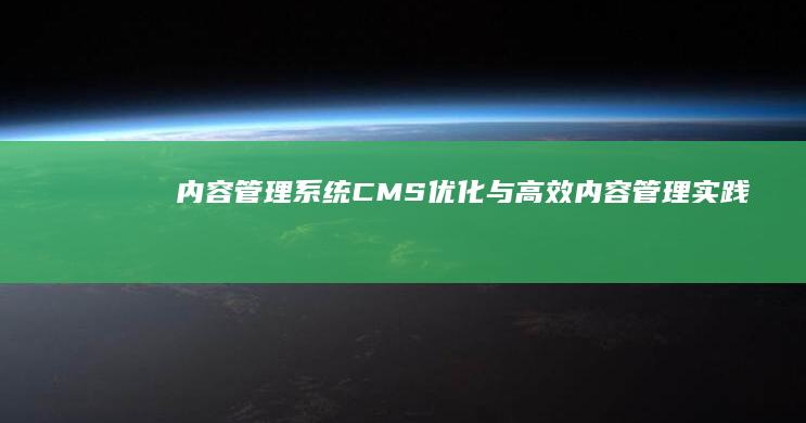 内容管理系统(CMS)优化与高效内容管理实践